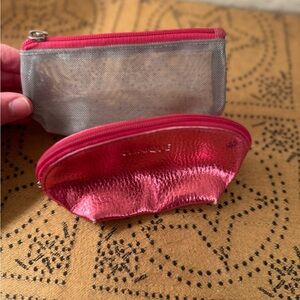 Clinique Pink and Silver Cosmetic Bag Duo